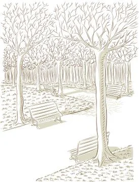 Park Vector 스톡 일러스트