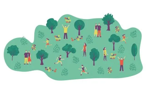 Park vector illustration Stock Illustration