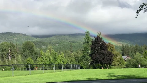 Park view and rainbow Stock Footage 146990928