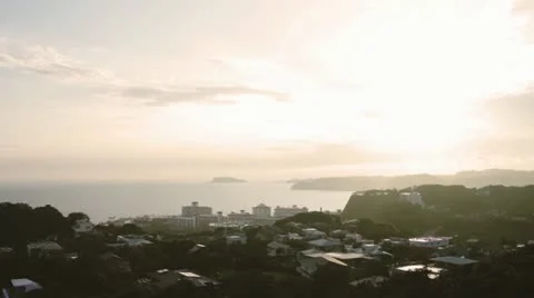 Park with a view of the sea Stock Footage 11348595