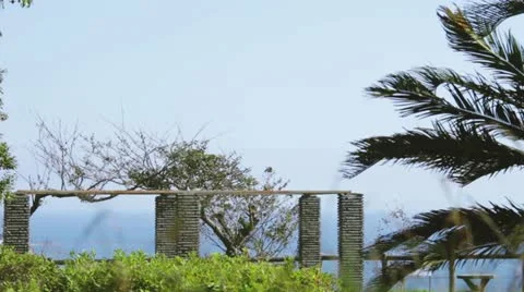 Park with a view of the sea Video stock 11349014