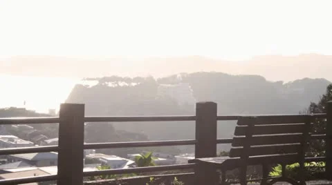 Park with a view of the sea Video stock 11349019