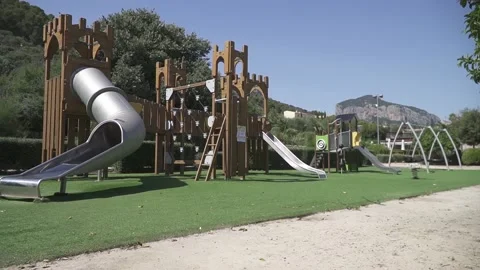 Park with views and trees Stock Footage 134605907