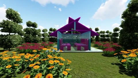 Park Waiting Zone Stock Footage 337768865