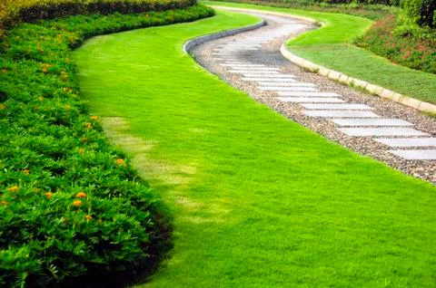 Park walkway Foto stock