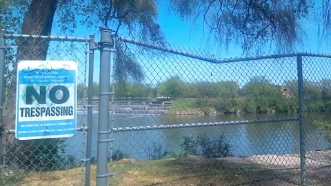 Park, Waterfall, View Across The River, SEPA Station 3, Blue Island IL Stock-Footage 244276511