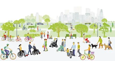 Park-Wege Stock Illustration