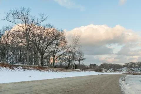 Park winter cloudy Stock Photos