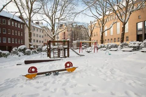 Park in winter Foto stock