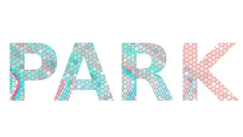 PARK Word text design image stock Stock Illustration