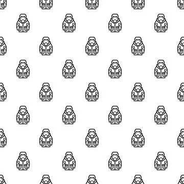 Parka jacket seamless pattern for fashion background Stock Illustration
