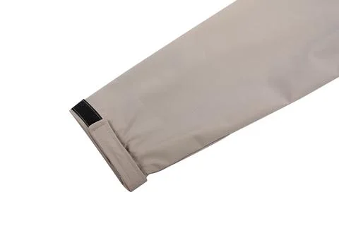 Parka jacket sleeves with adjustable velcro straps 스톡 사진
