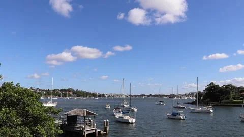Parked boats Stock Footage 168378049