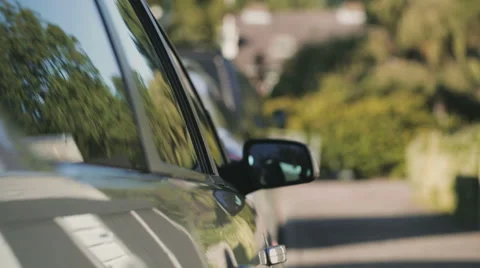 Parked Car with Hazard Lights On Stock-Footage 56561792