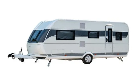 Parked caravan Stock Photos