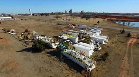 Parked Drilling Rig Aerial 動画素材 46909964