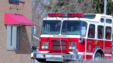 Parked Fire Engine Video stock 32072040