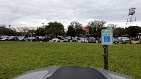 Parked in handicap zone Point of view 4K G062 Stock-Footage 103375044