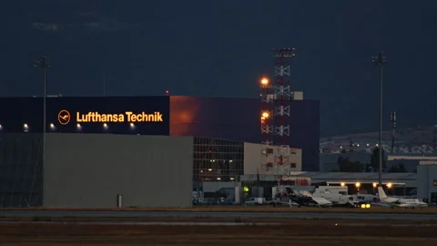 Parked Planes at Sofia Airport Terminal 1, Sofia, Bulgaria Video stock 252728488