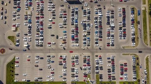 Parking aerial timelapse Stock Footage 99821988