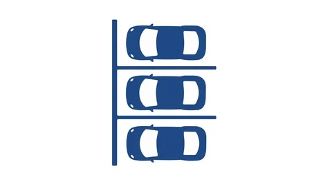 Parking Animation on isolated white background Stock Footage 107039265
