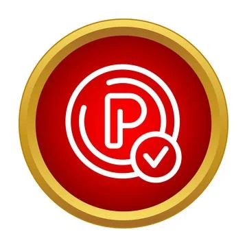 Parking available confirming accessible space vector icon Illustrazione stock