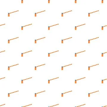 Parking barrier control gate seamless pattern background Stock Illustration