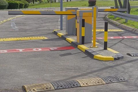 Parking barrier control Stock Photos