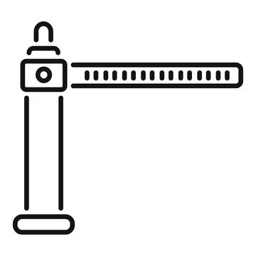 Parking barrier gate automatic system closing access icon Stock Illustration