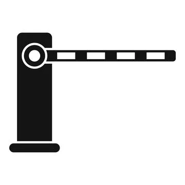 Parking barrier gate closing access to unauthorized vehicles Ilustración de archivo