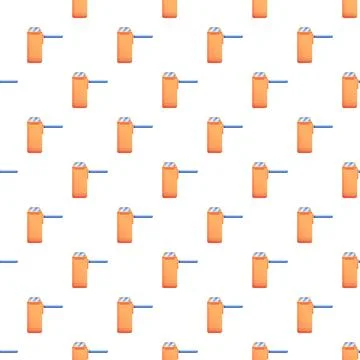 Parking barrier gate pattern creating access control background Illustrazione stock