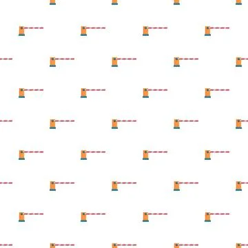 Parking barrier pattern creating a seamless background Stock Illustration