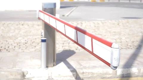 Parking barrier working Stock Footage 103577598