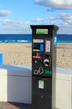 Parking at the beach Stock Photos
