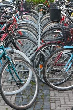 Parking bicycle Stock Photos