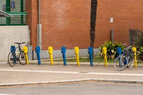 Parking for bicycle Stock Photos