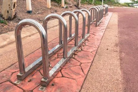 Parking of bicycles. Stock Photos
