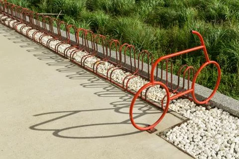 Parking of bicycles. Stock Photos