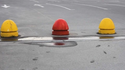 Parking block  pavement road safety 스톡 동영상 109357341