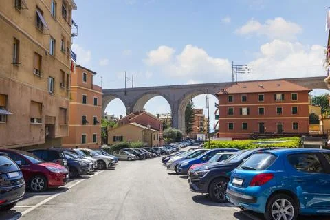 Parking in Bogliasco Stock Photos
