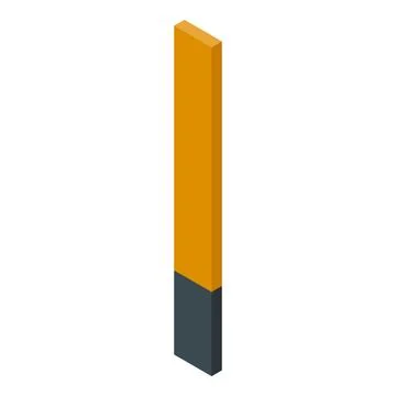 Parking bollard separating parking spaces isometric view Stock Illustration
