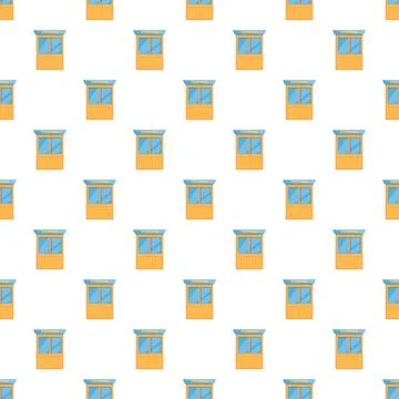 Parking booth pattern illustration for security and entrance イラスト素材