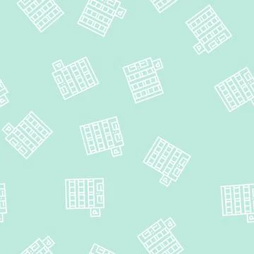 Parking building line seamless pattern Stock Illustration