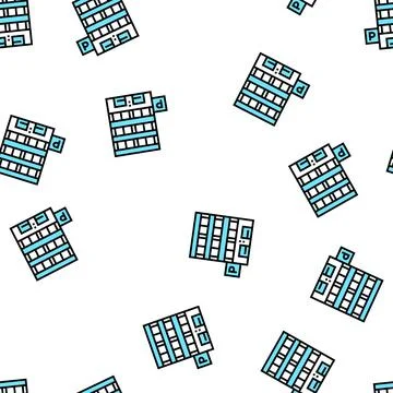 Parking building vector seamless pattern Ilustración de archivo