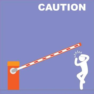 Parking car barrier Stock Illustration