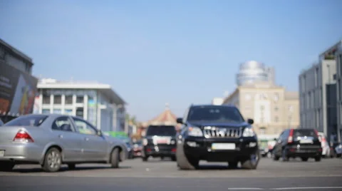 Parking in the city center. Problems with parking in the city. Stock Footage 55494846