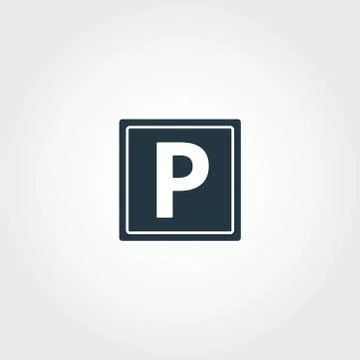 Parking creative icon. Simple element illustration. Parking concept symbol Illustrazione stock