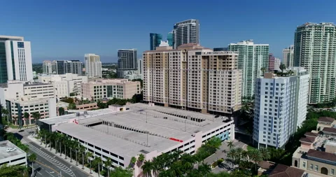 Parking deck in the middle of Ft. Lauderdale Stock Footage 172517596