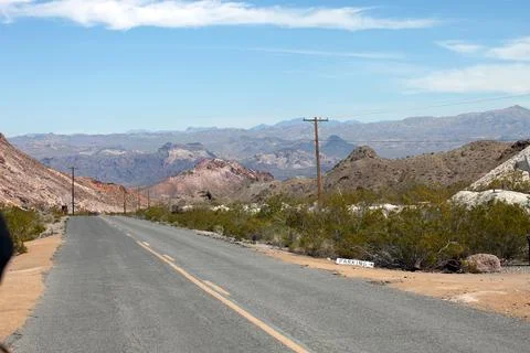 Parking in the desert Stock Photos