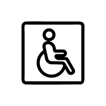 Parking for the disabled icon vector. Isolated contour symbol illustration Illustrazione stock